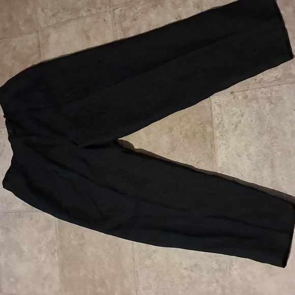 Talbots Classic Irish Linen Pants Trousers Black Business Minimalist Office - Picture 1 of 8